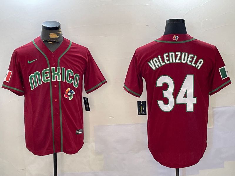 Men Los Angeles Dodgers #34 Valenzuela Red Game 2024 Nike MLB Jersey style 10291